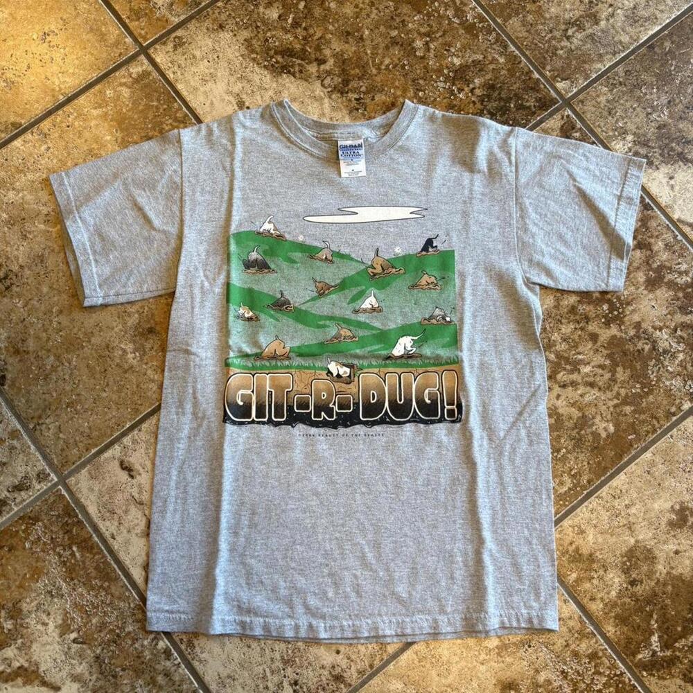 vintage funny dog graphic tee
